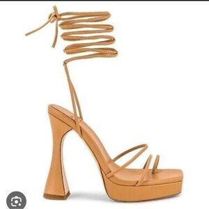 Jeffrey Campbell Tan Strappy Heels